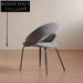 Nordic Modern Curved Back Dining Chair with Sleek Metal Legs, Comfortable Seating