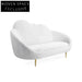 Nordic Modern Curved Fabric Loveseat Sofa for Living Room & Bedroom