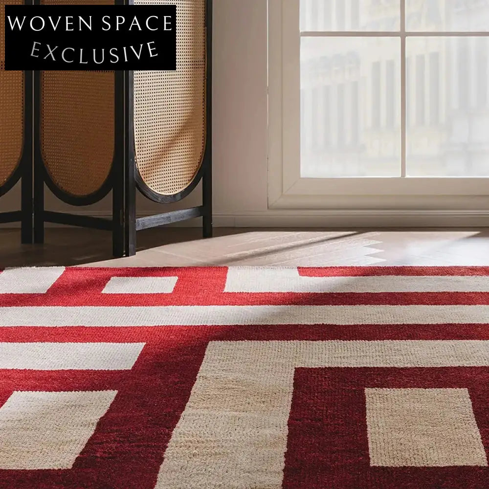 Nordic Modern Geometric Polyester Area Rug for Living Room Bedroom Decor