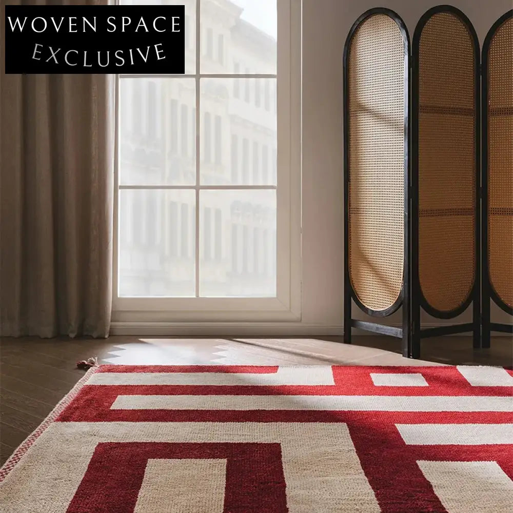 Nordic Modern Geometric Polyester Area Rug for Living Room Bedroom Decor