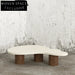 Nordic Modern Irregular Oval Low Height Wood Beige Living Room Coffee Table