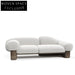 Nordic Modern Living Room Sofa with Solid Wood Base and Fabric Upholstery