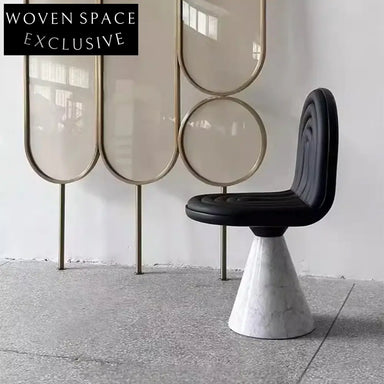 Nordic Modern Luxury Dining Chair with PU Leather and Natural Marble