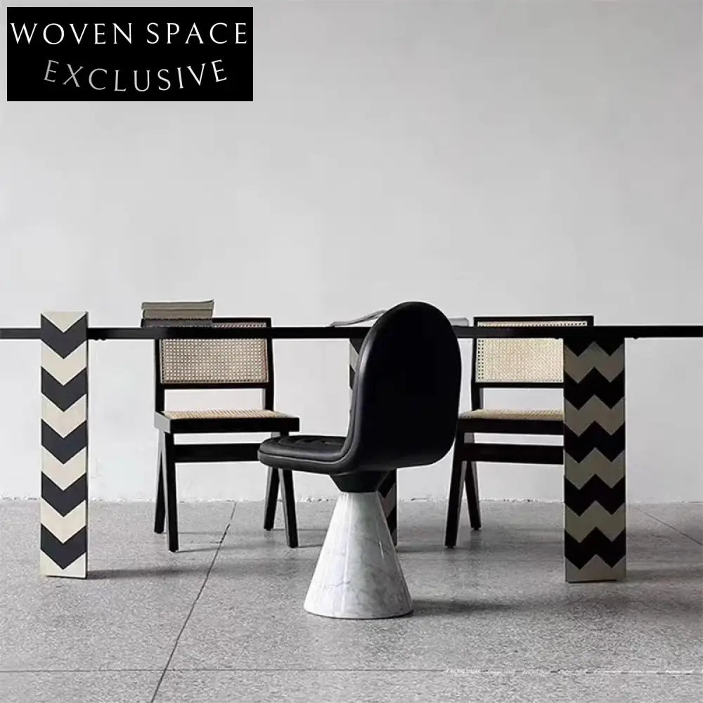 Nordic Modern Luxury Dining Chair with PU Leather and Natural Marble