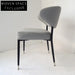 Nordic Modern Luxury Stainless Steel Dining Chair with Leather Seat for Home