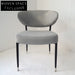 Nordic Modern Luxury Stainless Steel Dining Chair with Leather Seat for Home