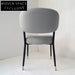 Nordic Modern Luxury Stainless Steel Dining Chair with Leather Seat for Home