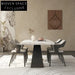 Nordic Modern Marble Slate Top 6-10 Seater X-Leg Dining Table