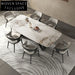 Nordic Modern Marble Slate Top 6-10 Seater X-Leg Dining Table