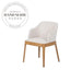 Nordic Modern Oak Wood Dining Chair with Upholstered Fabric Seat