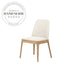 Nordic Modern Oak Wood Dining Chair with Upholstered Fabric Seat