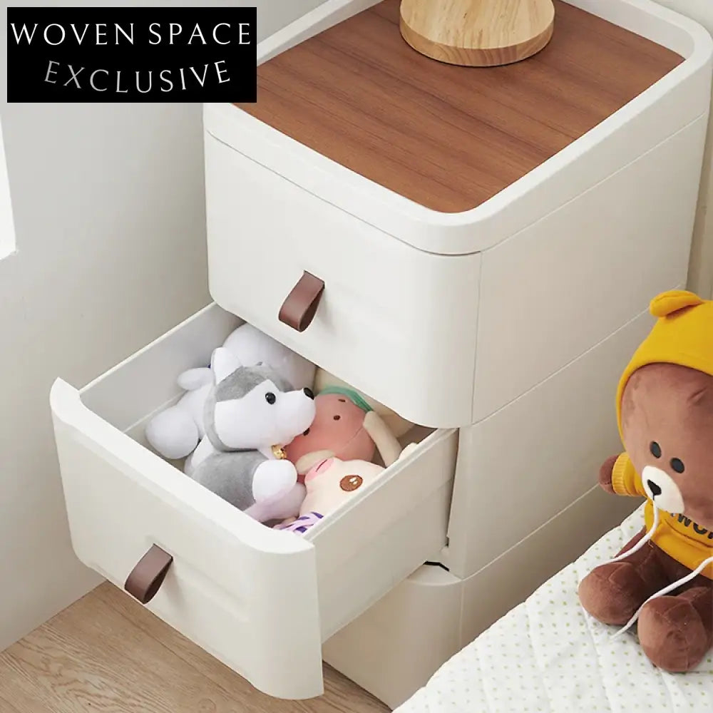 Nordic Modern Plastic Bedside Storage Cabinet for Living Room Bedroom