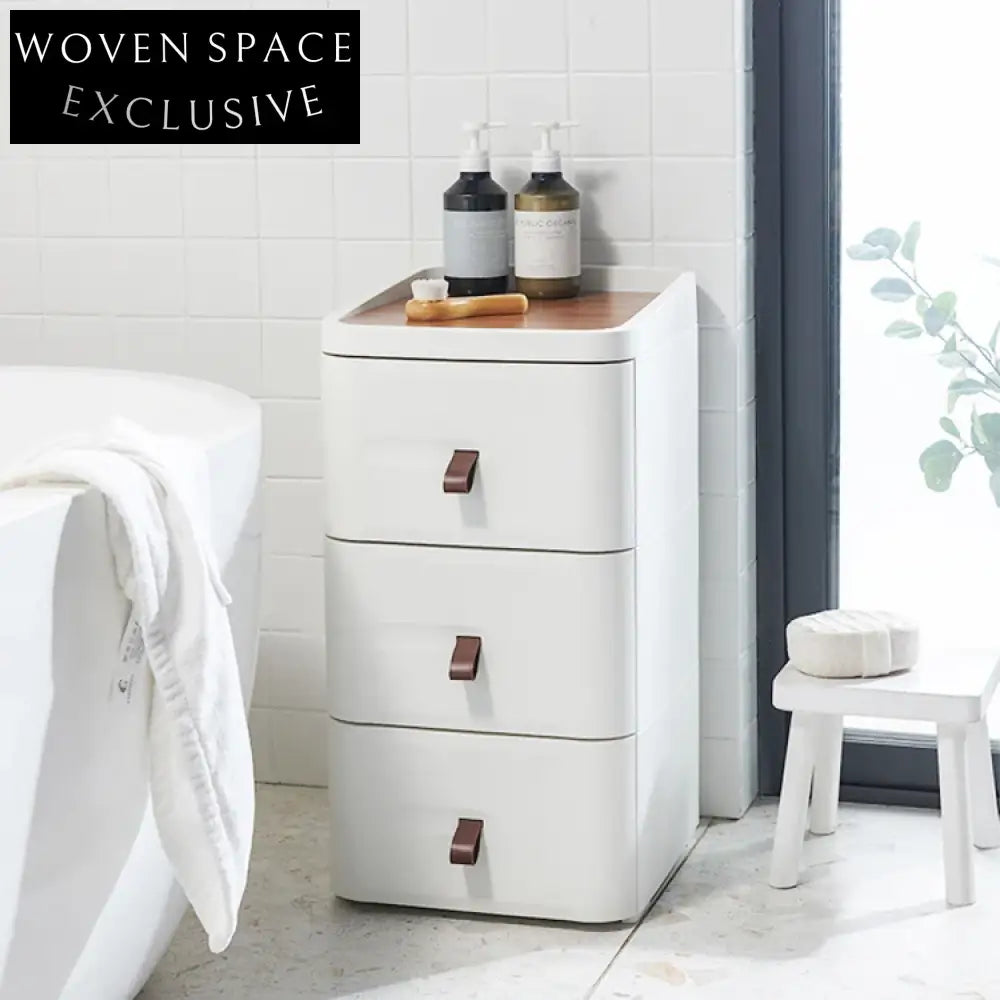 Nordic Modern Plastic Bedside Storage Cabinet for Living Room Bedroom