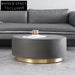 Nordic Modern Round Cement Gray Coffee Table for Living Room Decor