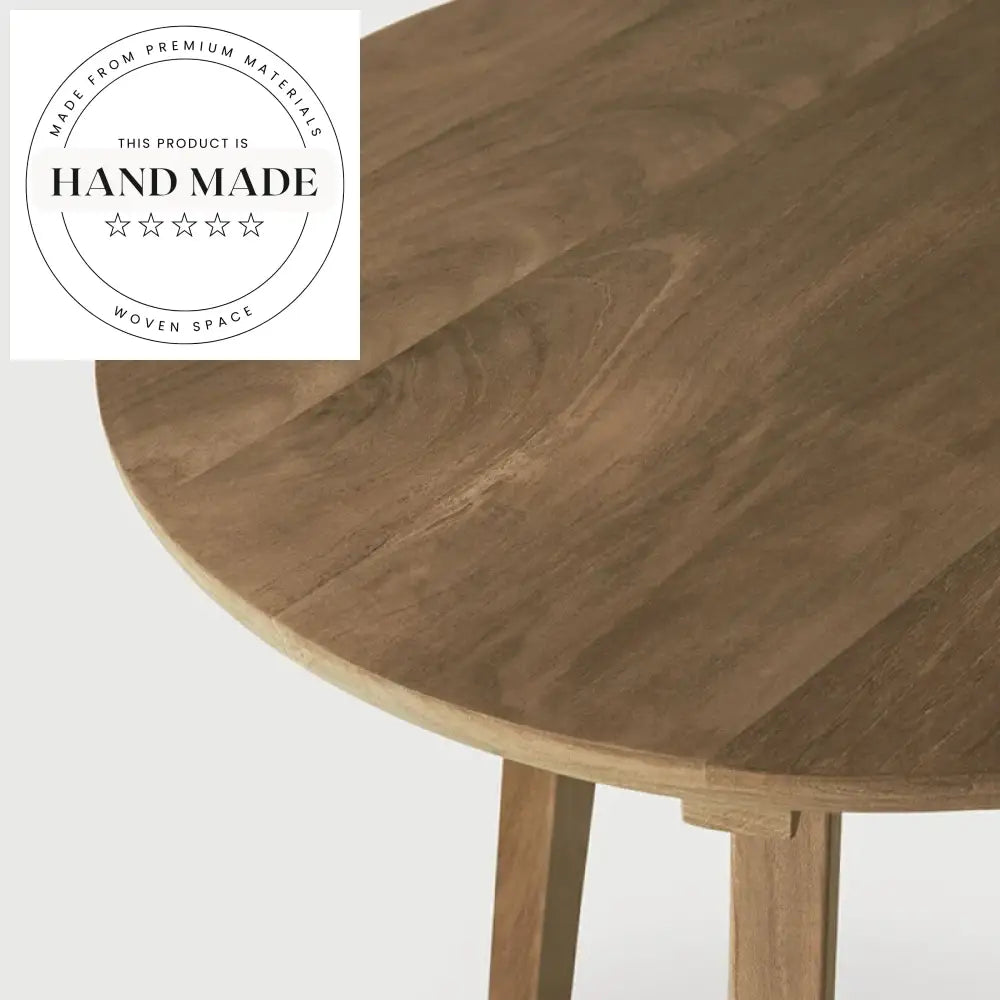 Nordic Modern Round Solid Wood Decorative Accent Side Table