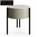 Nordic Modern Round Top Solid Wood Slate Night Stand for Bedroom