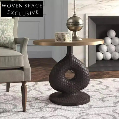 Nordic Modern Small Round Wooden Sofa Side Tea Corner Coffee Table