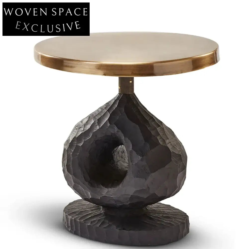 Nordic Modern Small Round Wooden Sofa Side Tea Corner Coffee Table