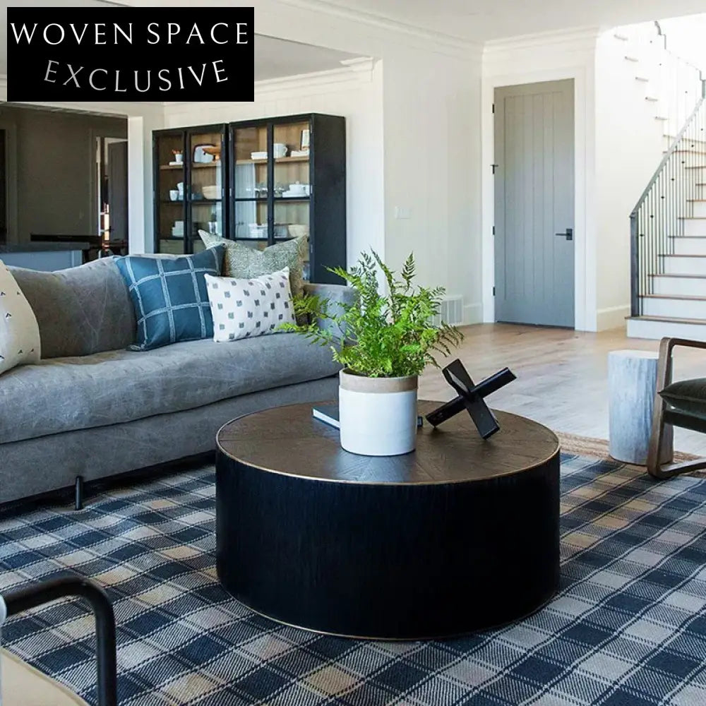 Nordic Modern Solid Pine Round Living Room Center Coffee Table