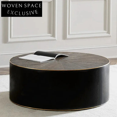 Nordic Modern Solid Pine Round Living Room Center Coffee Table