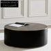 Nordic Modern Solid Pine Round Living Room Center Coffee Table