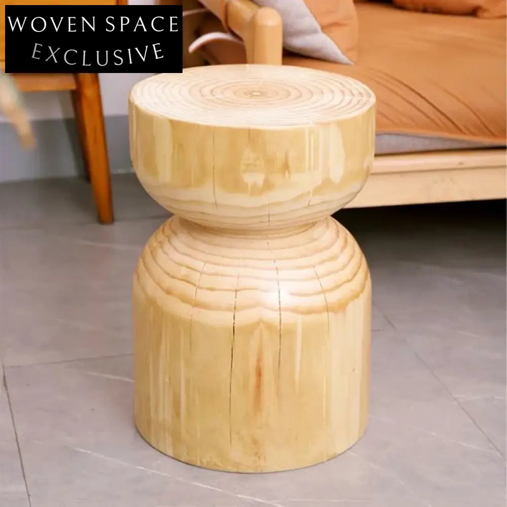 Nordic Modern Solid Wood Round Coffee Table | Bedside Sofa Side Table