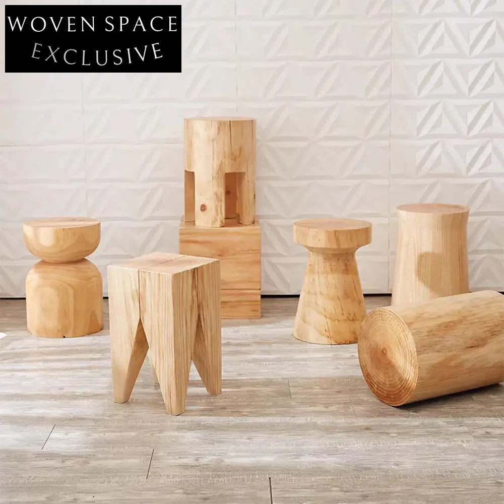 Nordic Modern Solid Wood Round Coffee Table | Bedside Sofa Side Table