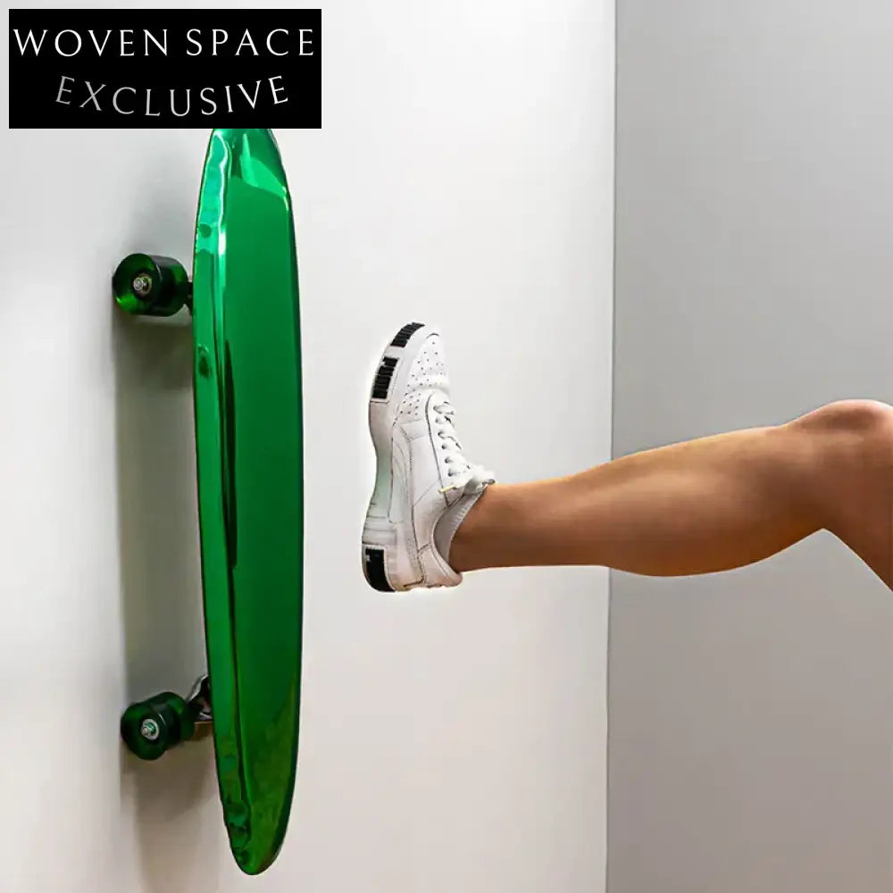 Nordic Modern Stainless Steel Skateboard Deck Wall Art for Living Room Decor