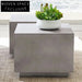 Nordic Modern Stone Microcement Travertine Square Coffee Table for Patio Living
