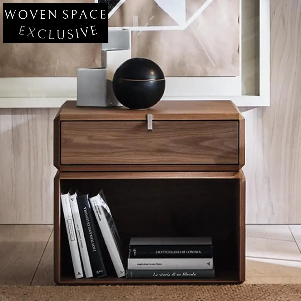 Nordic Modern Swivel Solid Wood Contemporary Design Bedside Table