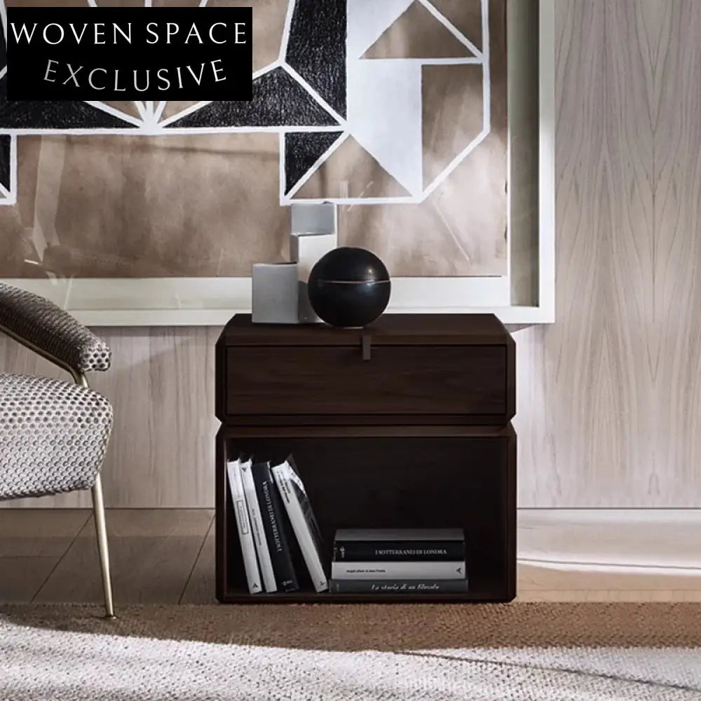 Nordic Modern Swivel Solid Wood Contemporary Design Bedside Table