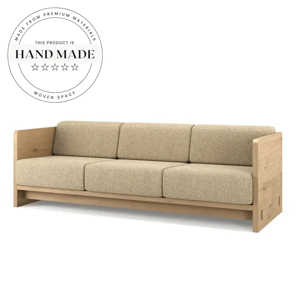 Nordic Modern Upholstered Fabric 3-Seater Living Room Furniture Sofa