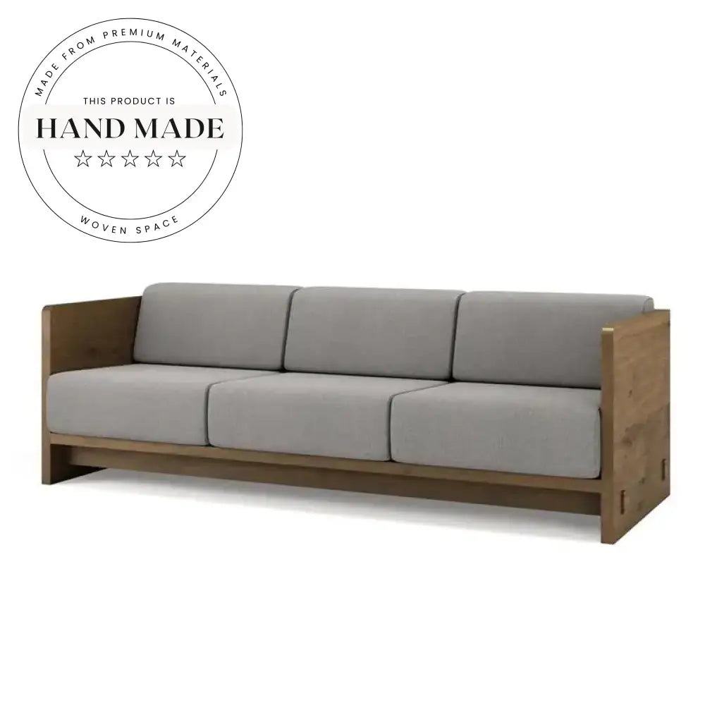 Nordic Modern Upholstered Fabric 3-Seater Living Room Furniture Sofa