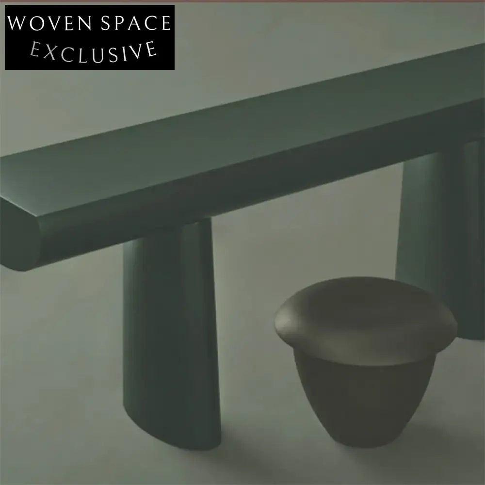 Nordic Modern Walnut Wood Small Round Living Room Ottoman for Home Decor