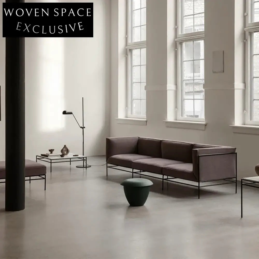 Nordic Modern Walnut Wood Small Round Living Room Ottoman for Home Decor