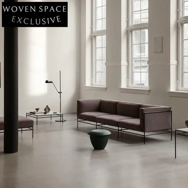 Nordic Modern Walnut Wood Small Round Living Room Ottoman for Home Decor