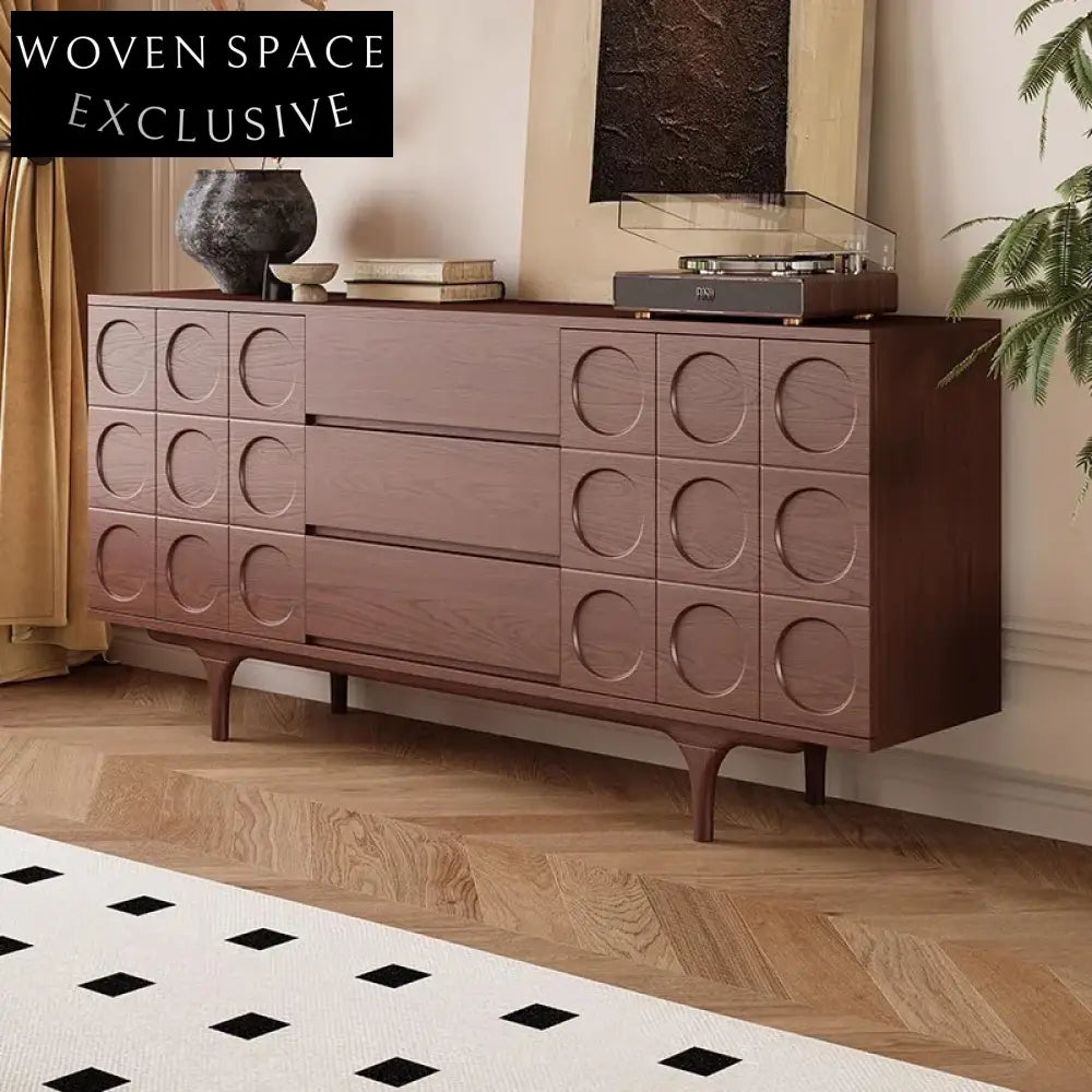 Nordic Modern Wood Sideboard Cabinet for Living Room Dining Kitchen Storage