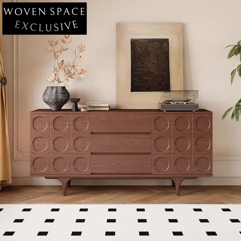 Nordic Modern Wood Sideboard Cabinet for Living Room Dining Kitchen Storage