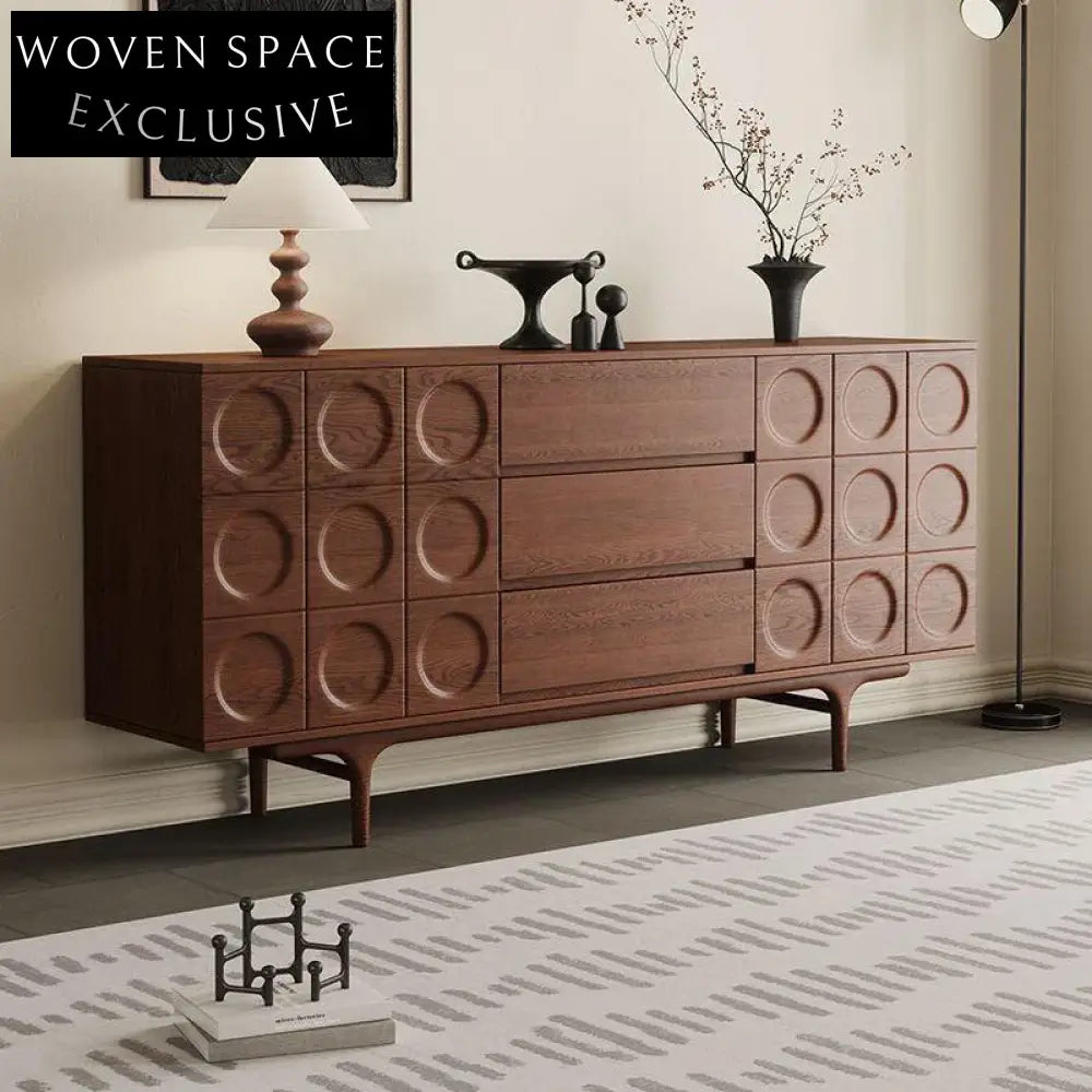 Nordic Modern Wood Sideboard Cabinet for Living Room Dining Kitchen Storage