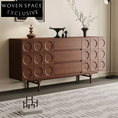 Nordic Modern Wood Sideboard Cabinet for Living Room Dining Kitchen Storage