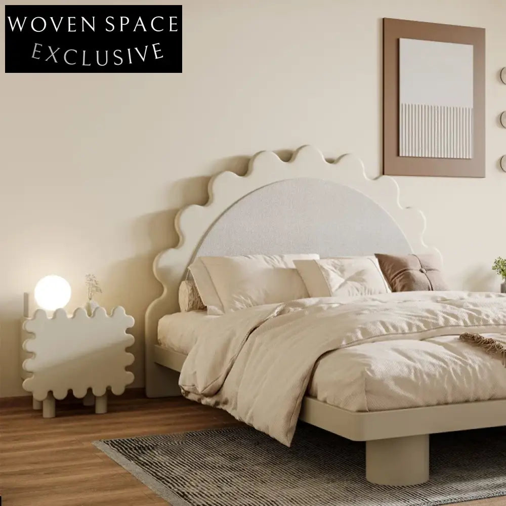 Nordic Modern Wooden Bedroom Nightstand with Drawer or Open Shelf