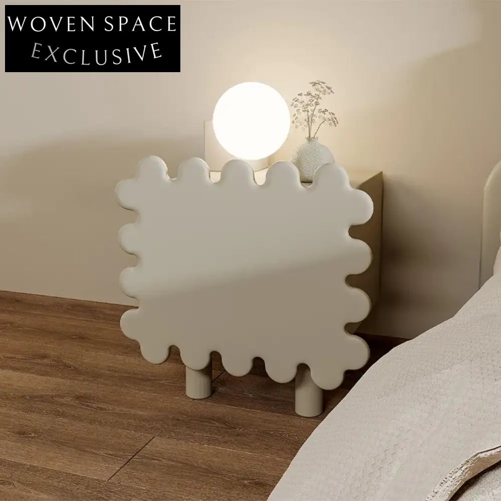 Nordic Modern Wooden Bedroom Nightstand with Drawer or Open Shelf