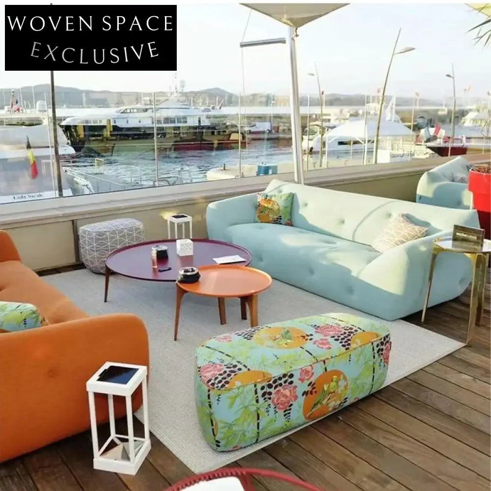Nordic Multi-Color Mesh Fabric Modern Lounge Living Room Sofa