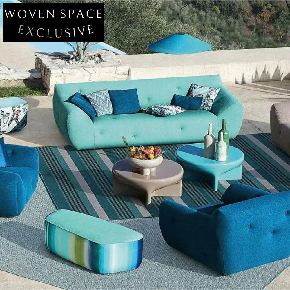 Nordic Multi-Color Mesh Fabric Modern Lounge Living Room Sofa