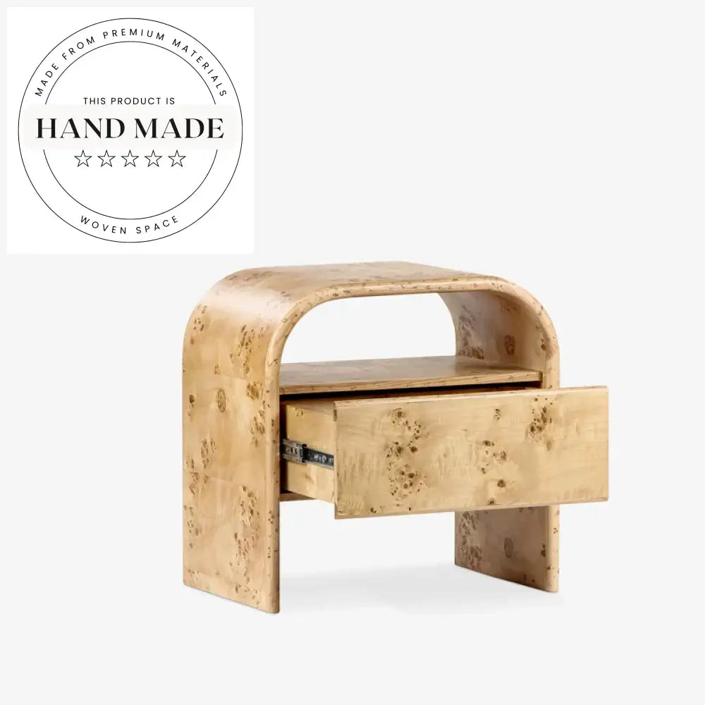 Nordic Natural Solid Wood Single Drawer Modern Floating Nightstand