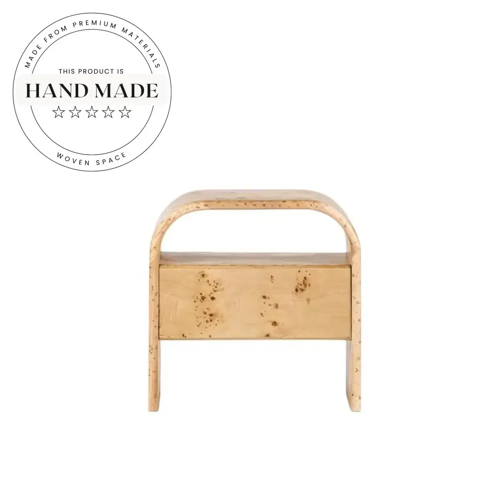 Nordic Natural Solid Wood Single Drawer Modern Floating Nightstand