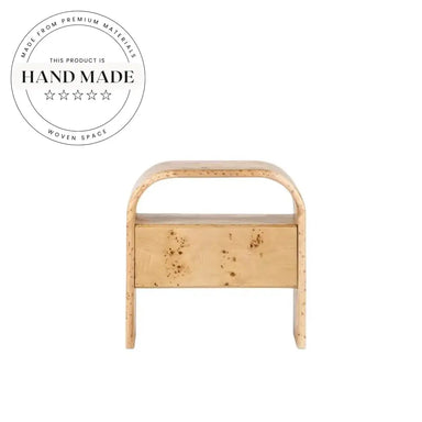 Nordic Natural Solid Wood Single Drawer Modern Floating Nightstand