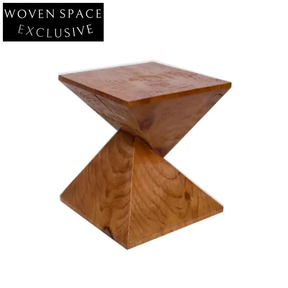 Nordic Natural Solid Wood Square Side Table for Living Room Corner