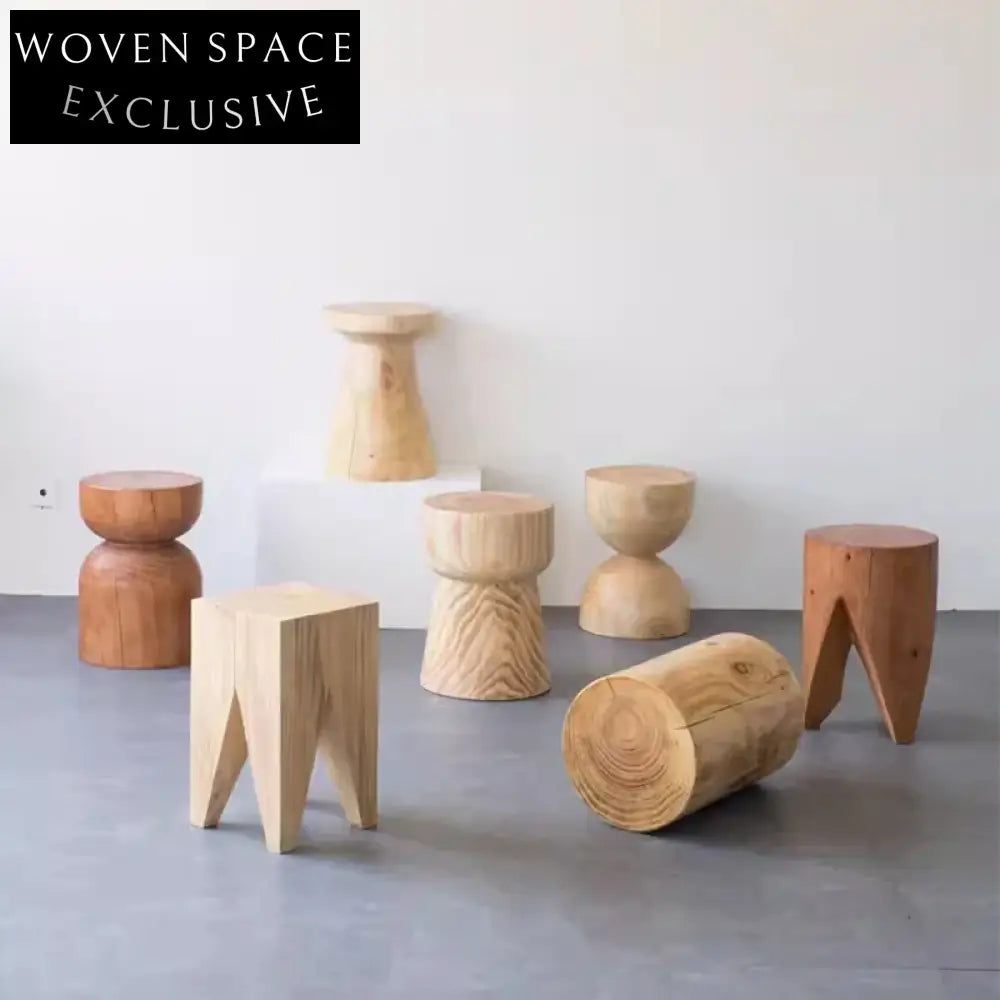 Nordic Natural Solid Wood Square Side Table for Living Room Corner