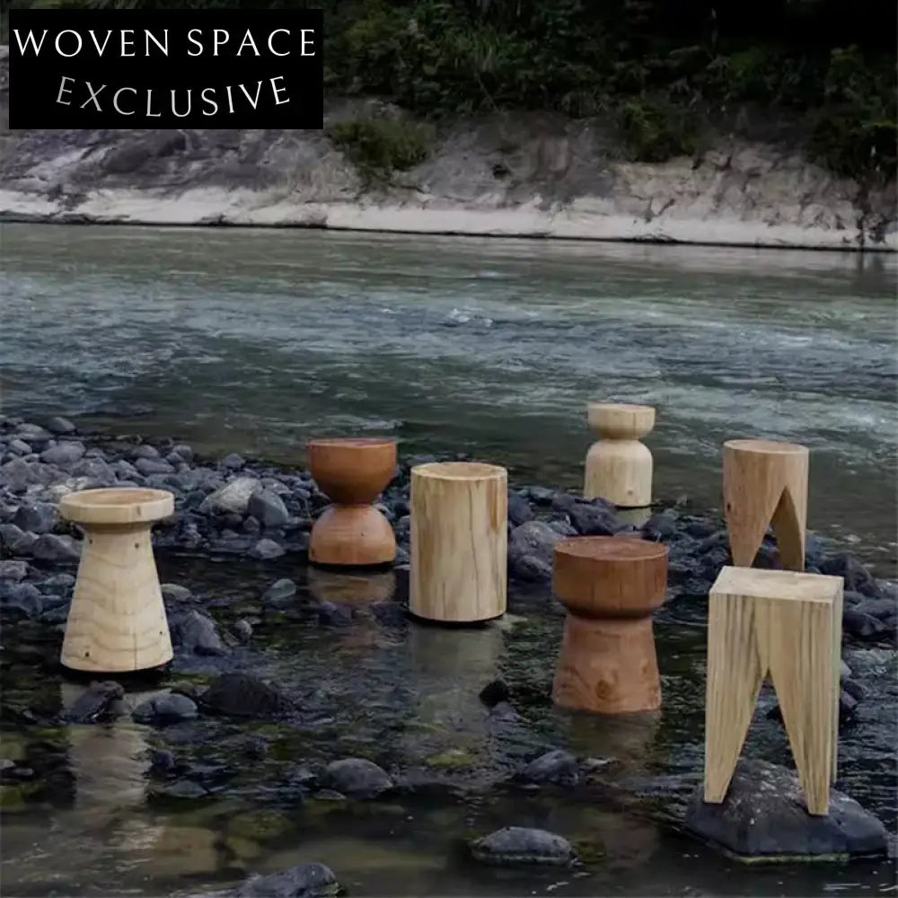 Nordic Natural Solid Wood Square Side Table for Living Room Corner